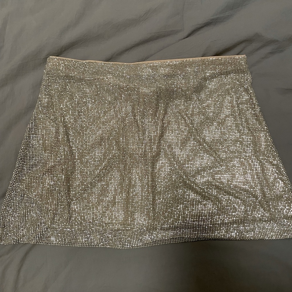 Alice & Olivia chainmail mini skirt